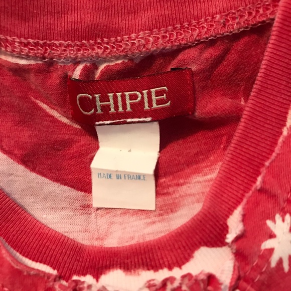 Chipie Girls Tank Top With Asymmetrical Print & Stripes at hemline Size 12 - Picture 6 of 7